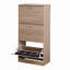 Armoire de rangement pour chaussures à 3 tiroirs, range-chaussures en bois à 3 niveaux pour vestibule