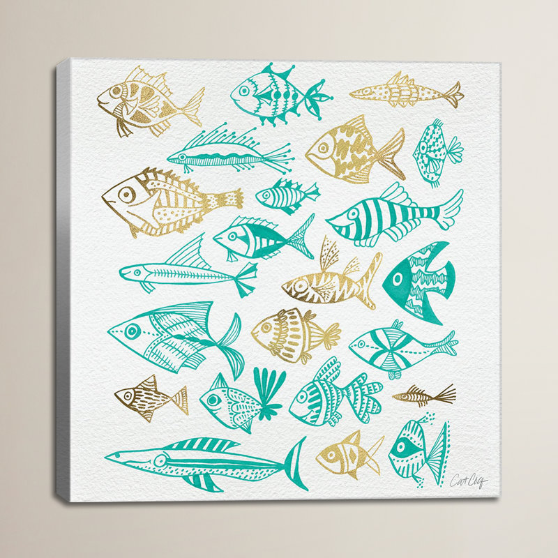 « fish encrage », impression sur toile, H 26 po x l 26 po x P 1,5 po