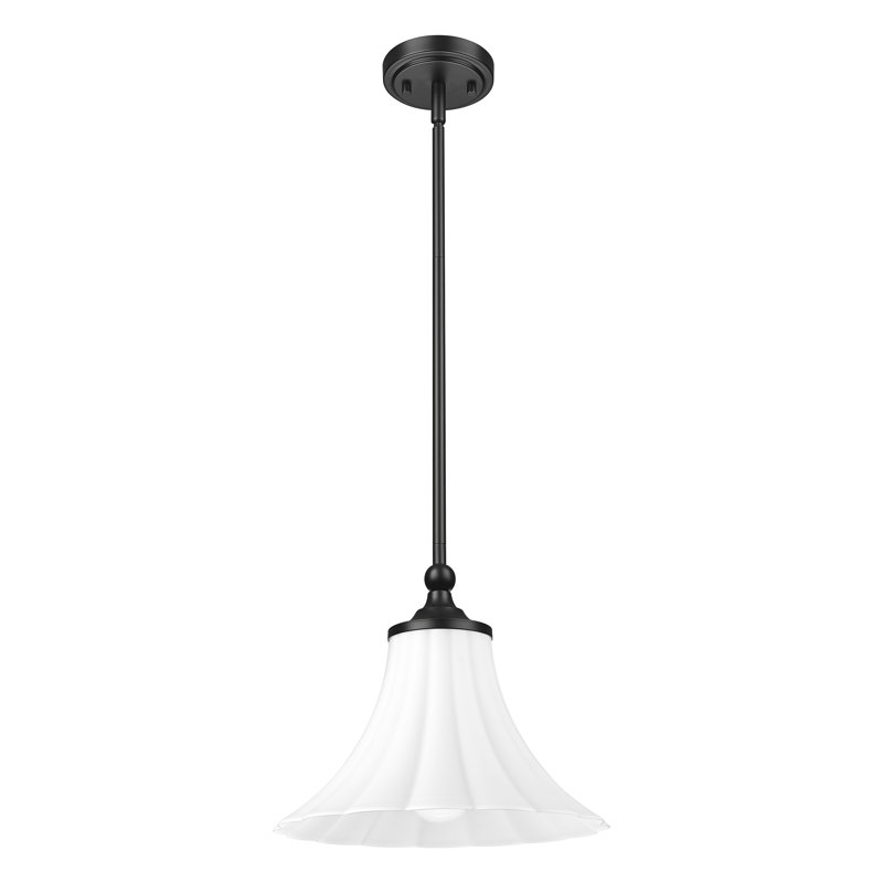 Luminaire suspendu 1 lumière noir mat Ohlson, Matte Black