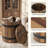 Round Barrel Side Table with Hidden Storage-1603453839