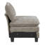 Contemporain, 6, modulaire modulaire, revêtement en chenille, contreplaqué, rembourrage en mousse confortable, coussins d'accoudoirs réglables, dossiers réversibles, housses de siège amovibles, 6 pieds exposés-433347061