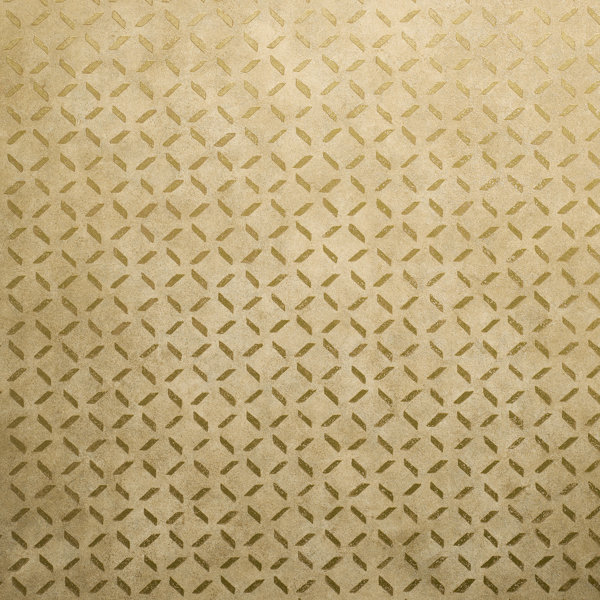 Urban Classics Collection Soho Metallic Industrial Grid Wallpaper Roll, Tan
