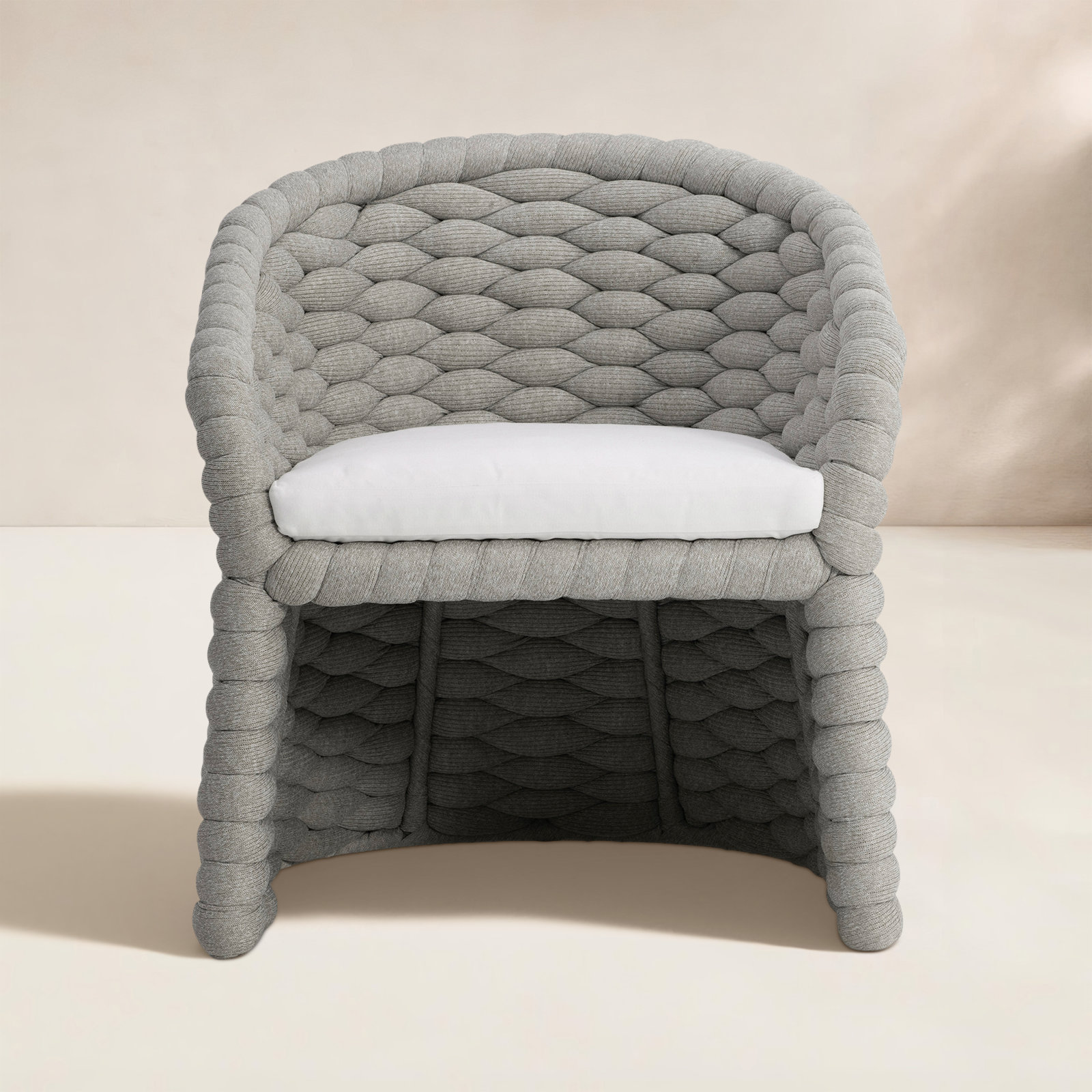 Sunbrella® Aluminum Patio Armchair, Nordic Gray