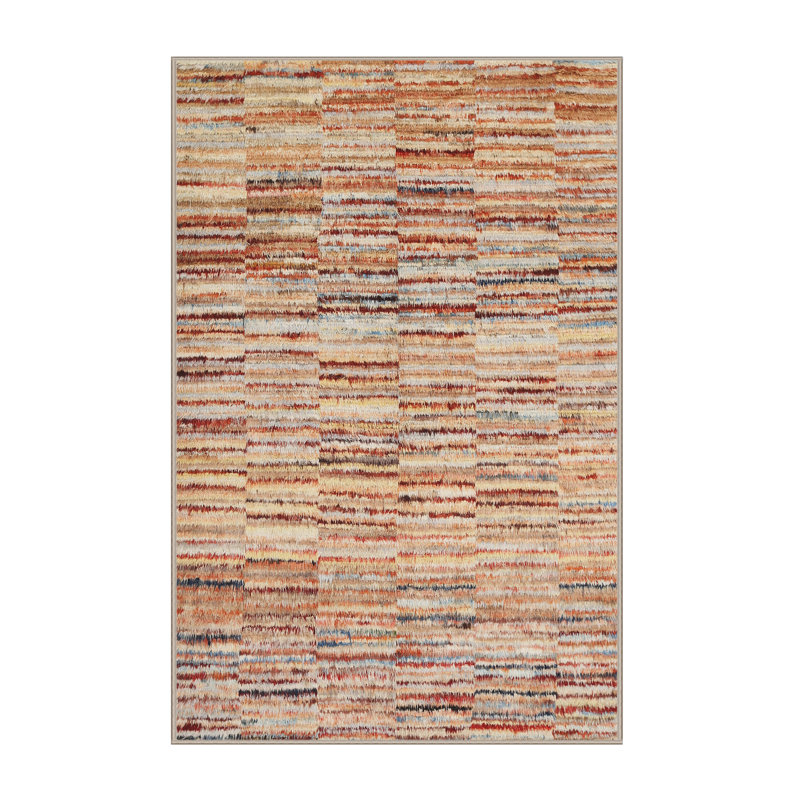 Tapis brun/violet/gris zone contemporaine, Rectangle 5 pi x 8 pi