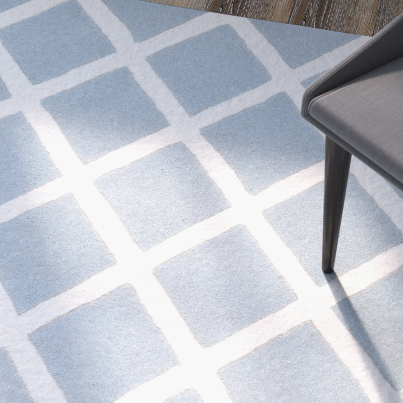 Teresita Hand Tufted Wool Geometric Rug, Square 7'