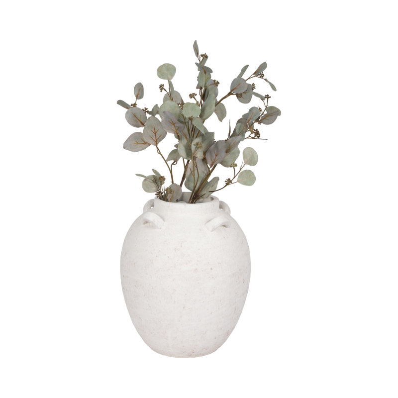 Red Barrel Studio 15'' Multi-Handle Terracotta Vase In Rough Finish