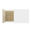 Table basse, blanc ultrabrillant, tables d'appoint, tables basses avec verre et effet DEL-1967271216