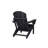Outdoor Adirondack Chair, Foldable With Dual Cup Holder, Composite Material With Wood Texture, Black-1113513424