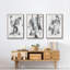 Graphite abstrait I, reproduction encadrée sur toile 3 pièces-91887574-91887573