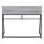 Bureau d'ordinateur, bureau personnel, ordinateur portable, tablettes de rangement, L 48 po, travail, stratifié gris, métal noir, contemporain, moderne-586158562