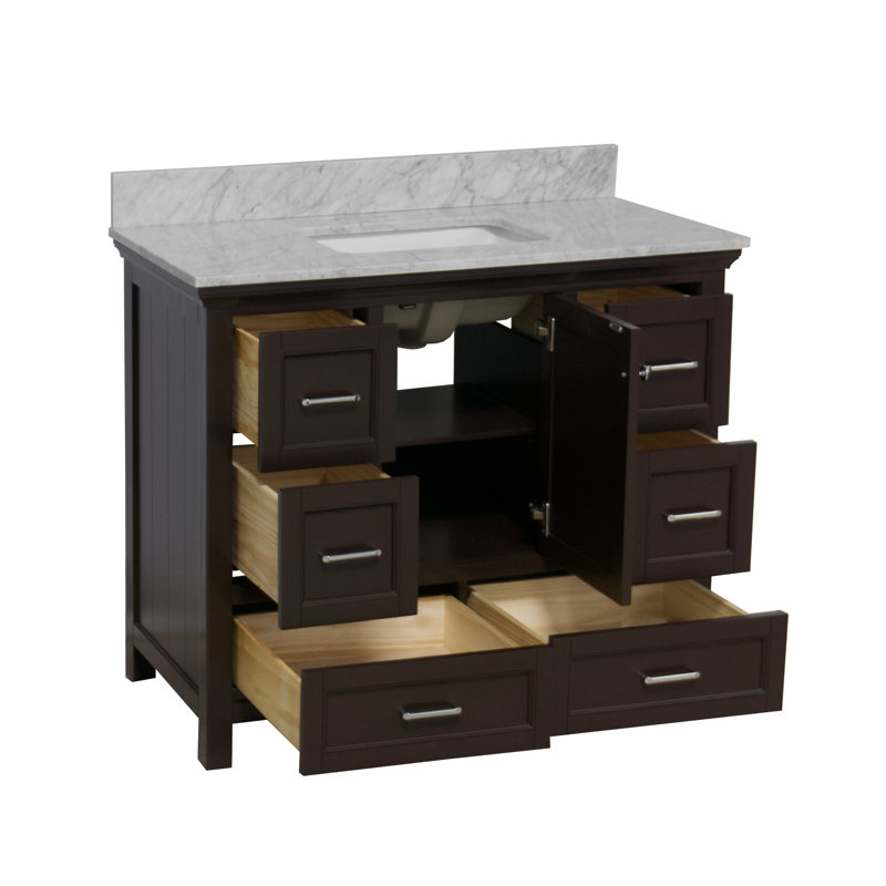 Ensemble de meuble-lavabo de 42 po Maven, Chocolat