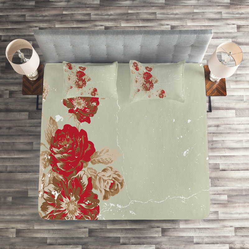 Polyester Floral Coverlet