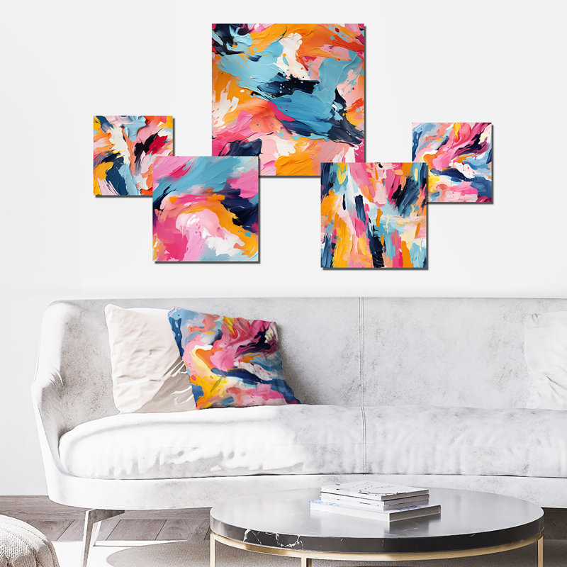 Daejia - Ensemble d'art mural abstrait de 5