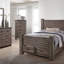 DRESSER en chêne gris, commode moderne à 7 tiroirs, chêne gris