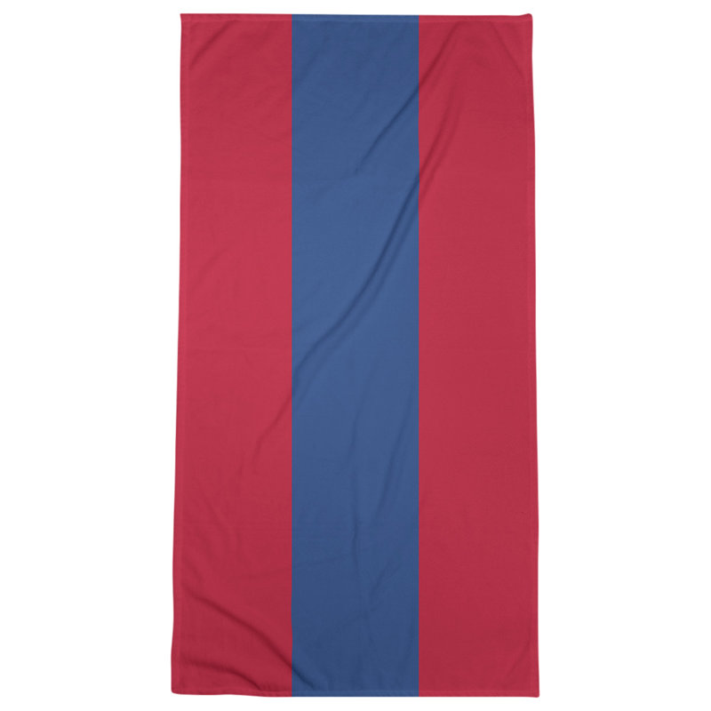 Cotton Blend Lightweight Bath Towel, Red/Royal Blue/Red