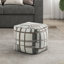 Repose-pieds Ari en tissu jacquard moderne et contemporain de 16 po avec bourre en polystyrène durable et motif texturé