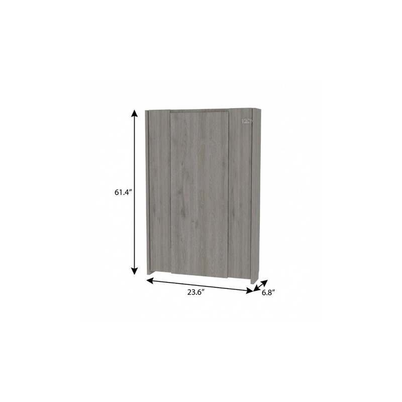24" Wall Mounted Writing Desk, Gray