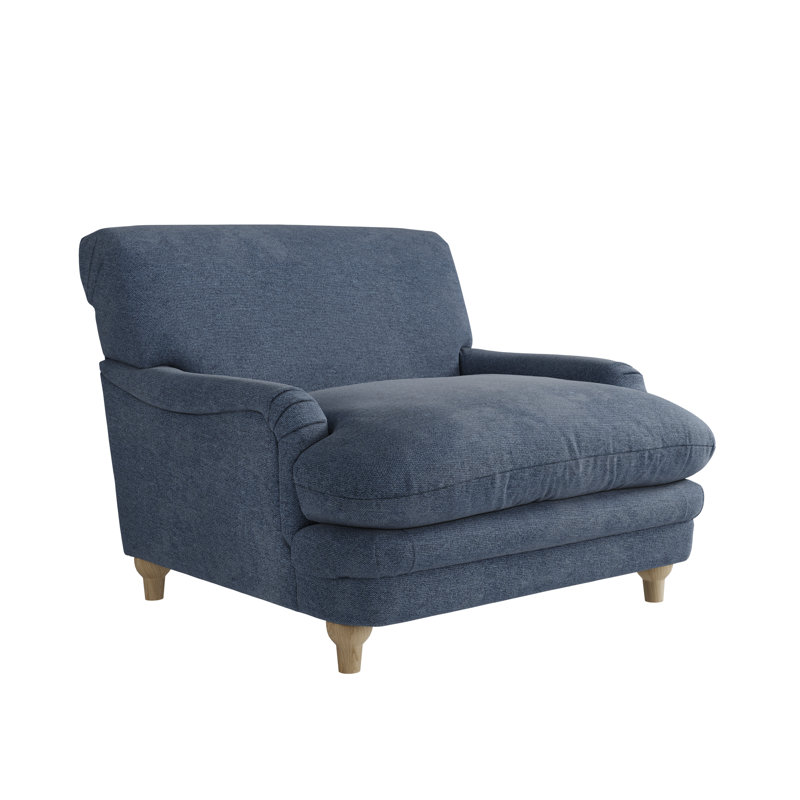 Upholstered Armchair, Denim Blue, Chenille
