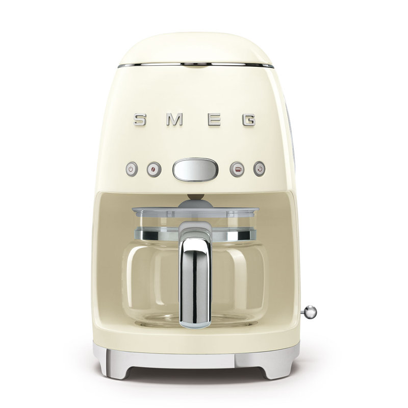 SMEG 50's Retro Style 10-Cup Drip Coffee Machine with Filter, Cream
