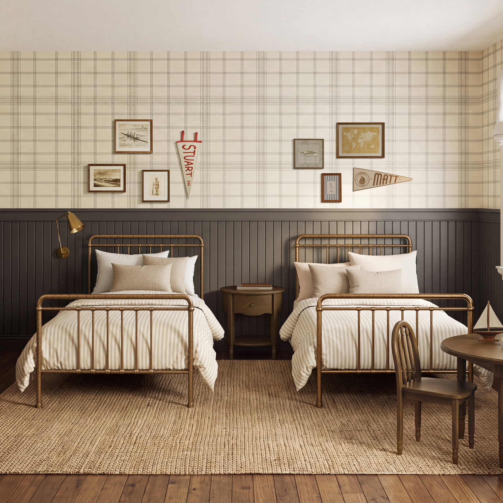 Winston Bed, Twin, Vintage Gold