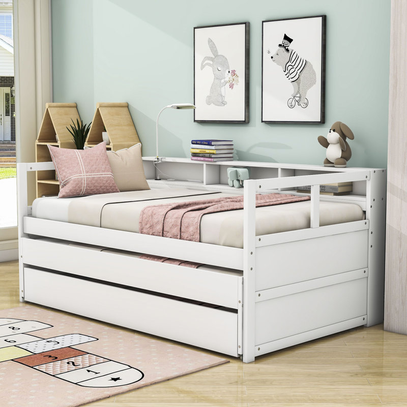 Chinasa Twin XL Daybed with Trundle, White