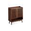 Rangement pour chaussures moderne en bois massif brun noisette
