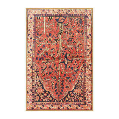 Tapis traditionnel orange / gris Vanalstyne
