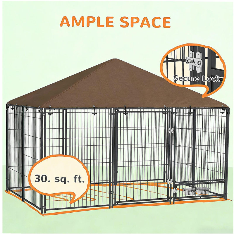 Chenil pour animaux, enclos pour chiots, parc extérieur