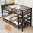 Metal Bunk Bed with Built-in Outlet and Extensive Storage-577917337
