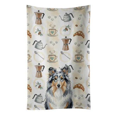 Blue Merle Sheltie Coffee Bar Kitchen Towel