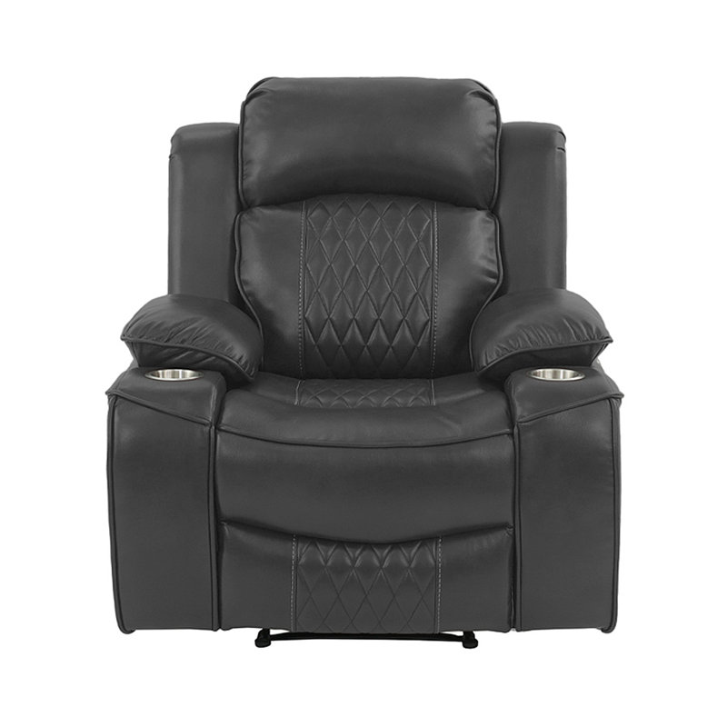 Fauteuil inclinable électrique simple, Gris anthracite