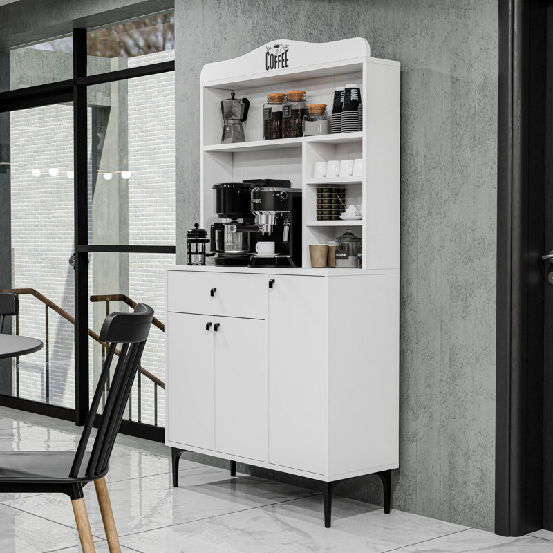 Kaleva 156cm Kitchen Pantry, White