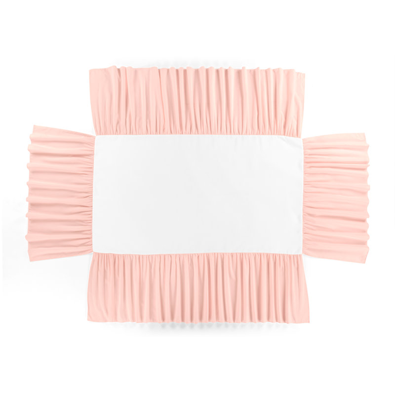 Volant de lit de bébé sans motif Chenhao, Rose