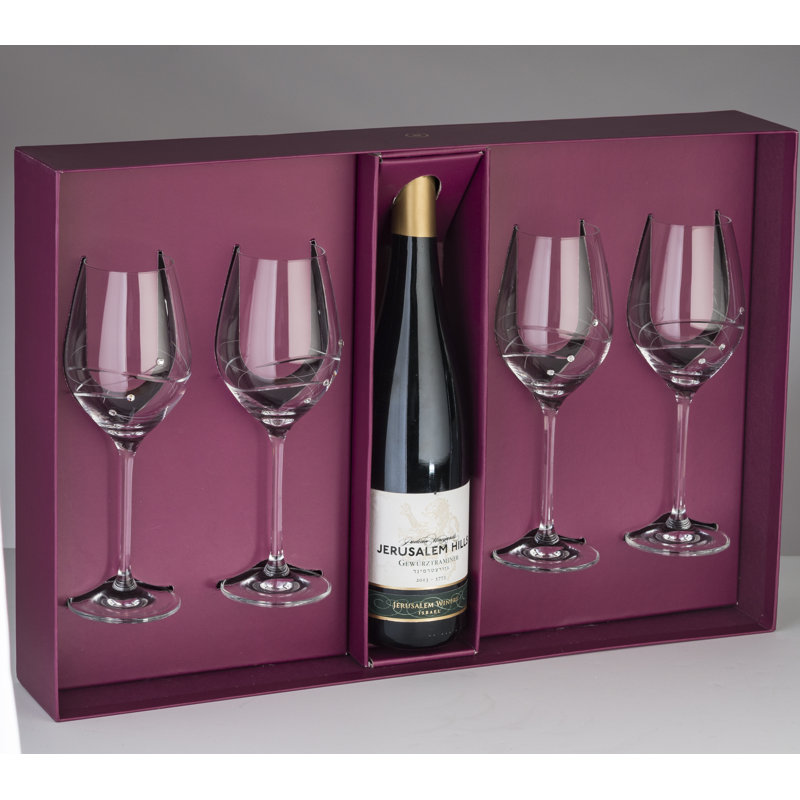 12.5oz. Handmade Crystal Wine Glass Set