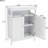 White Bathroom Storage Cabinet With Double Shutters, , Painting, Generous Space, Simple Assembly Procedure Unit Finish, Spacious Storage, Easy Guidance