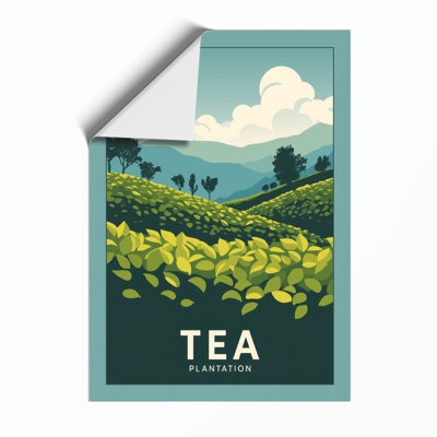 Tea Plantation Landscape Modern - Framed Print