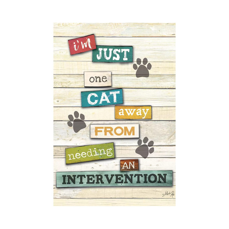 Cat Intervention by Marla Rae - Wrapped Canvas Print, 101.6 cm H x 66.04 cm W x 3.175 cm D