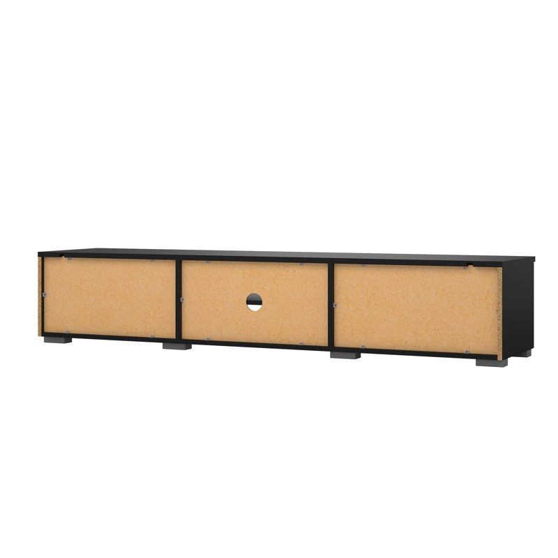 Karlin 68 Inch Wide Media Console, Black Matte