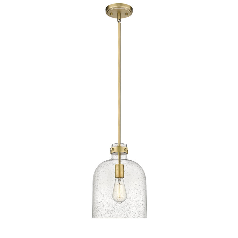 Walpole 1 - Light Candle Style Pendant, Rubbed Brass, 13" H x 9.5" W x 9.5" D
