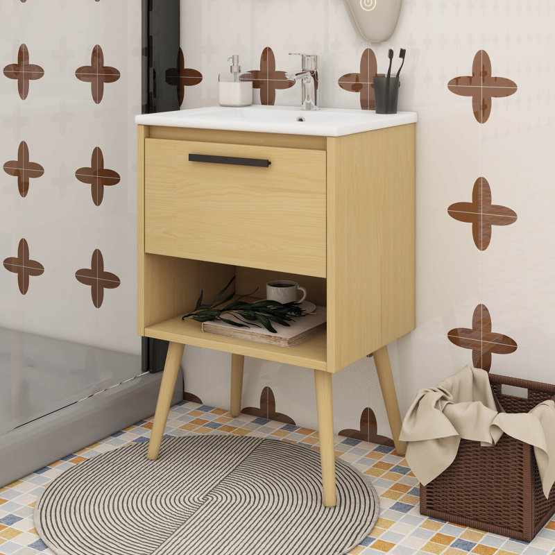 Bathroom Vanity With Sink Combo,Multi-Functional Bathroom Cabinet With Drawer