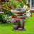 Bird Baths for Outdoor - 27.6" Tall Pedestal Birdbath with Planter, Durable Resin, Rustic Stacked Stone Bird Bath for Outside, Garden, Patio, Lawn, Backyard
