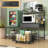 Mini Fridge Stand With Movable Storage Basket, Mini Refrigerator Stand With Shelves, Heavy Duty Wine Fridge Table With Power Plug For Dorm Home Use (Black)-121418623