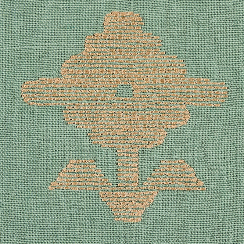 Rubia Embroidery Fabric, Green
