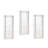 Modern Decorative Mirror Set (3 Pieces), 11.8 x 27.6 x 0.9 inches | 100% MDF, Eco-Friendly Flotal-E Glass | Wall-Mounted Design, Elegant Transparent Finish | Perfect for Home Decor, Living Room & Entryway-564016120