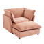 Chaise rose et mobile, matériau en chenille douce, conception de soutien ergonomique, tissu facile à assembler, assemblage-1288199755