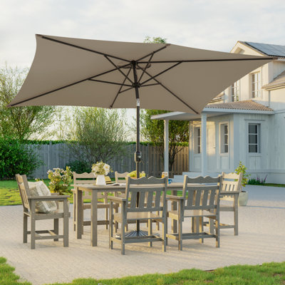 Ruidhe 72'' x 108'' Rectangular Tilt Market Umbrella