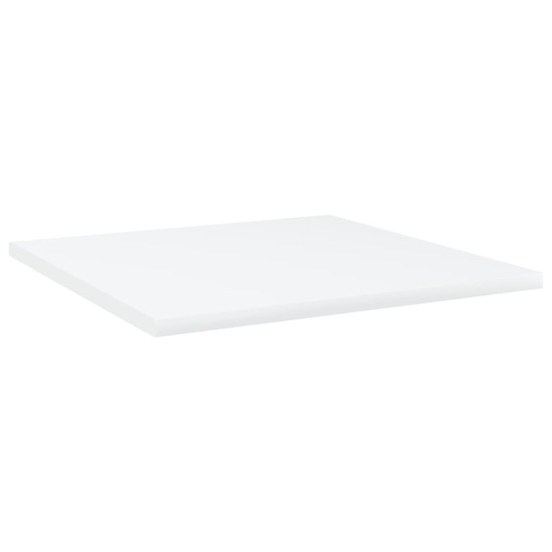 Tablettes pour bibliothèque 8 pièces en bois d'ingénierie, Blanc, (8 tablettes) H 0,6 po x l 15,5 po x P 15,5 po