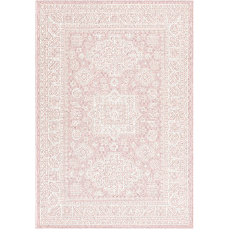 Outdoor Chand Area Rug Pink Color, Rectangle 4' x 6'