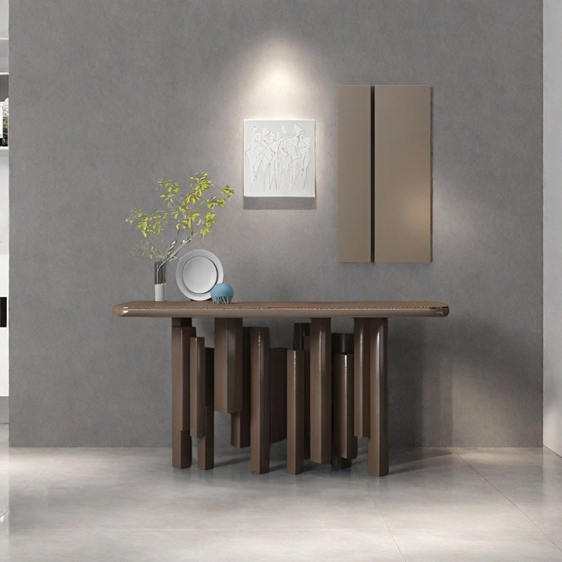 Console Modern Minimalist Art, H 35,43 po x l 55,12 po x P 15,75 po, Brun