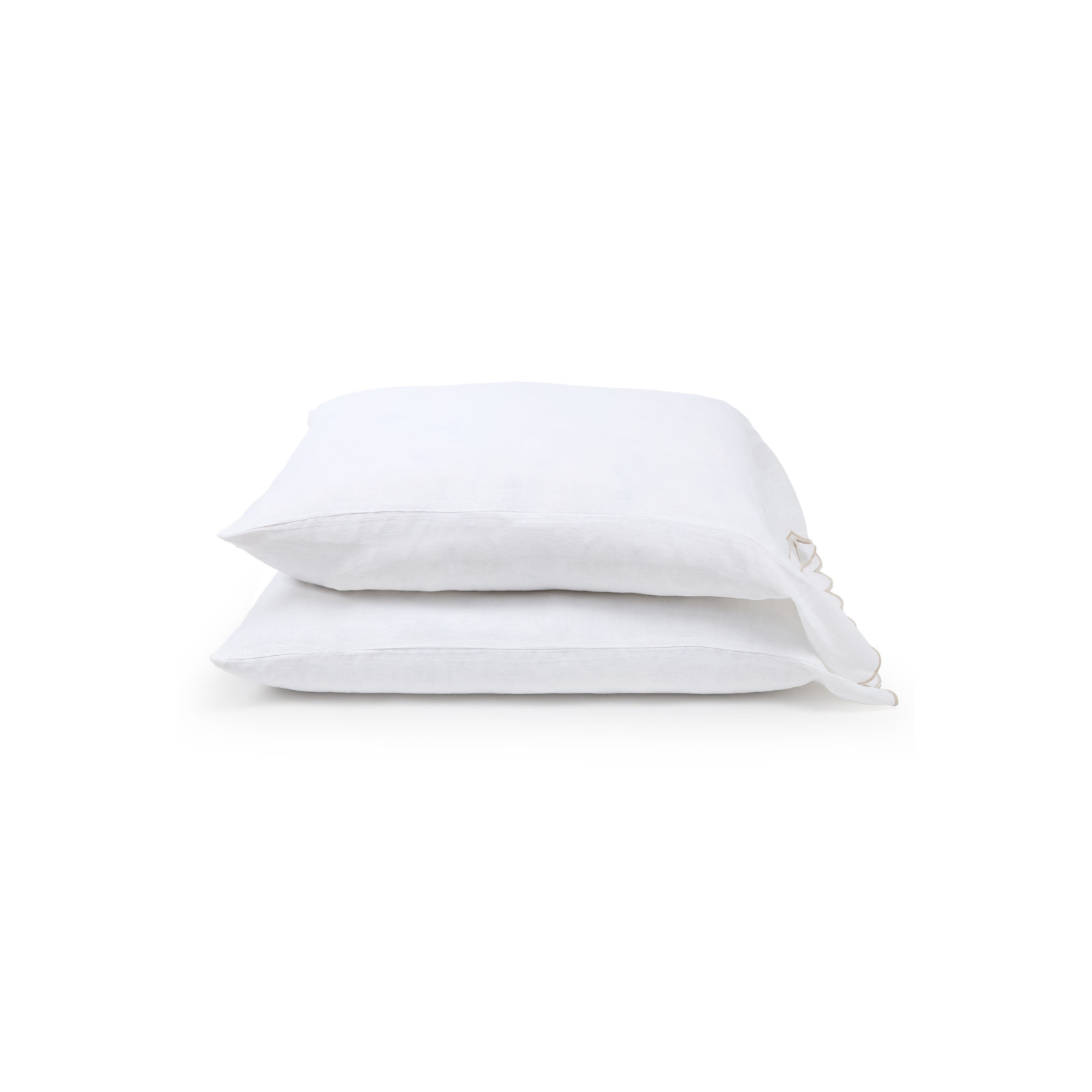 Kelly Rayon From Bamboo Sheet Set, White/Flax, CalKing Sheet + 2 Pillowcases